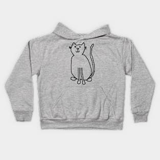 Cat Outline Kids Hoodie